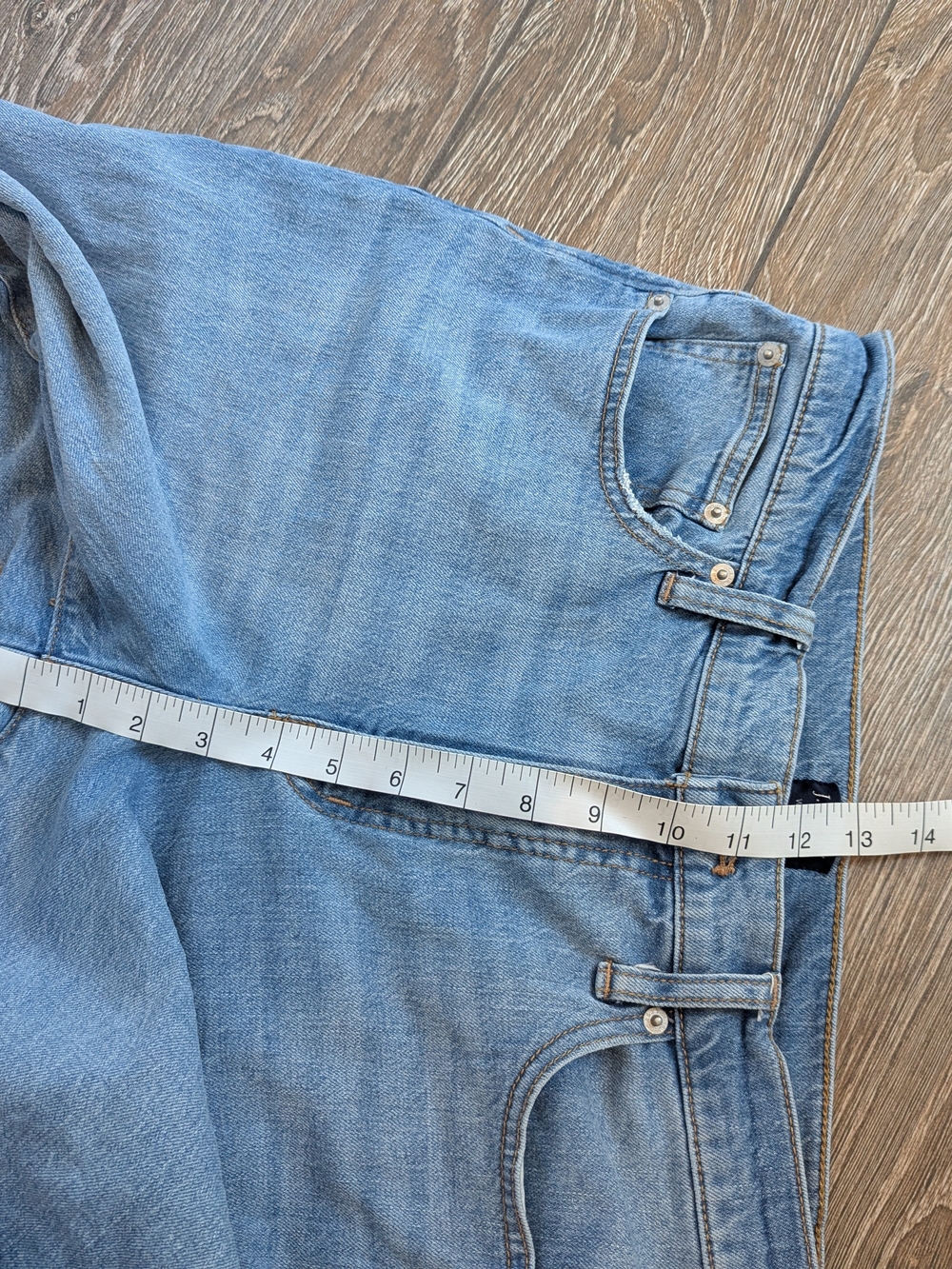 J. Crew Factory Wide Leg Crop Jeans Size 30 X 27 Raw Hem Light Wash Spring Rain - Picture 7 of 9